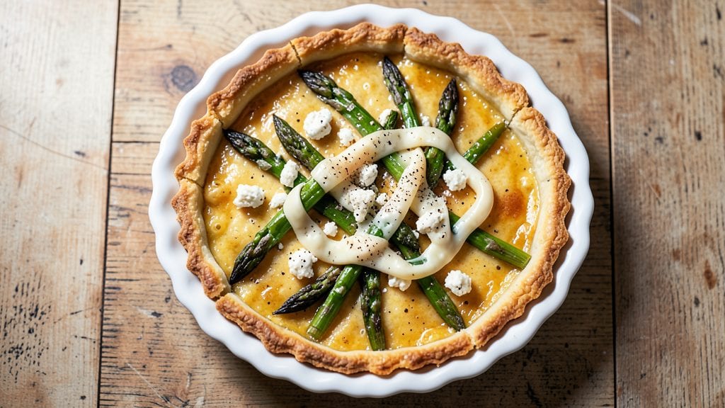 Asparagus and Goats Cheese Quiche Recipe: Herbed Crust Meets Creamy Cheese Magic