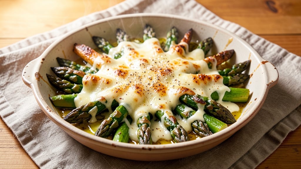 Baked Asparagus With Cheese Recipe: Crispy-Topped Melty Bites in 20 Minutes