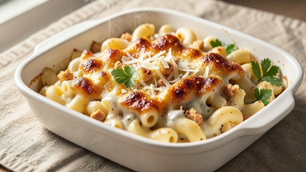 Beecher's Mac and Cheese Copycat Recipe: Buttery Breadcrumb Crown Over Vanilla Bean Swirls