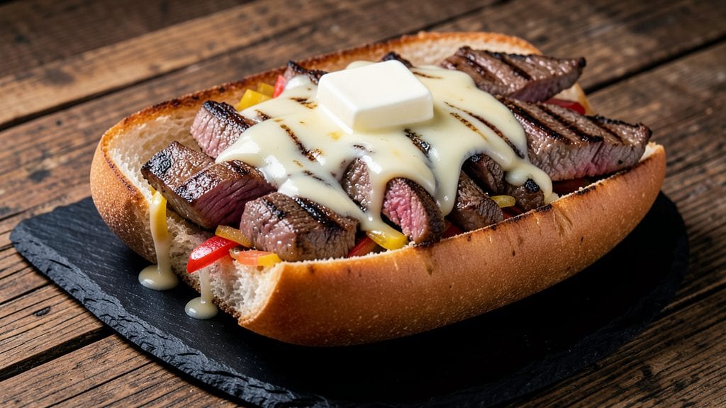 Bobby Flay's Philly Cheese Steak Recipe: Crispy Provolone and Caramelized Onions