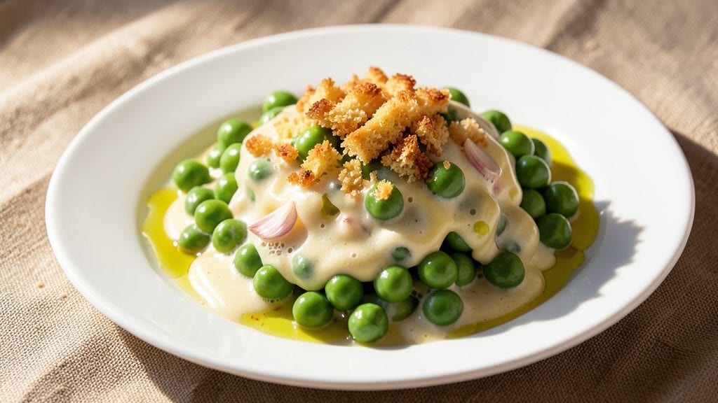 Cheese Peas Recipe: Crispy Breadcrumb Crown Over Melty Pull-Apart Magic