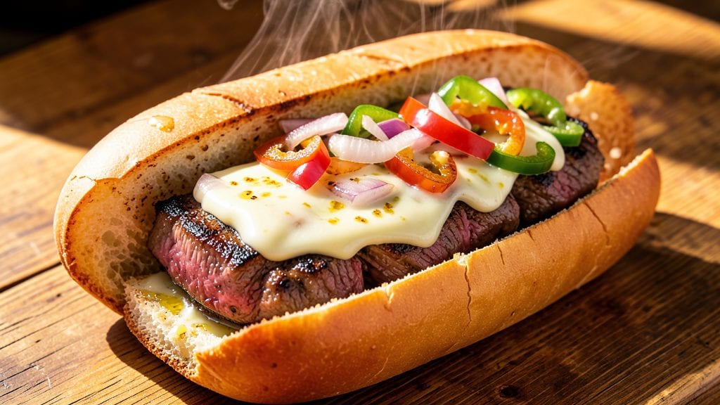 Classic Philly Cheese Steak Recipe: Thin-Sliced Beef and Provolone Grilled to Perfection