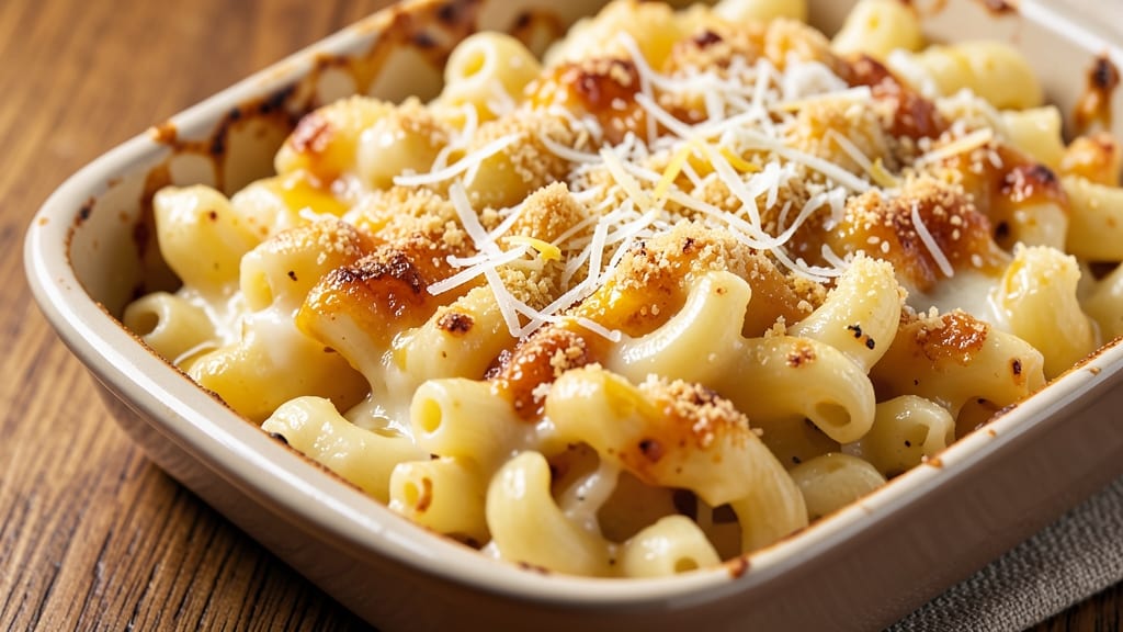 Emeril Lagasse's Baked Macaroni and Cheese Recipe: Chef's Signature Crisp-Top, Gooey Swirls