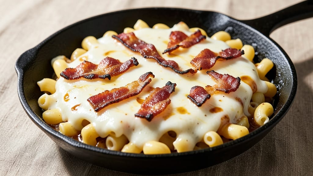 Pepper Belly Pete Mac and Cheese Recipe: Smoky Bacon Crunch Over Ultra-Creamy Swirls
