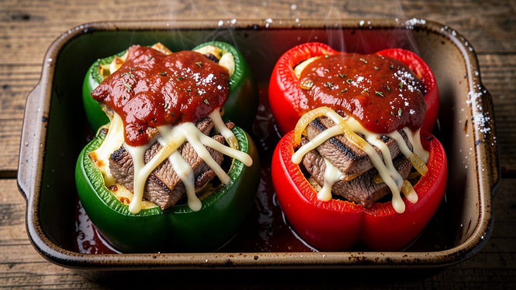 Philly Cheese Stuffed Peppers Recipe: Melted Cheese Pull-Apart Magic in 30 Minutes