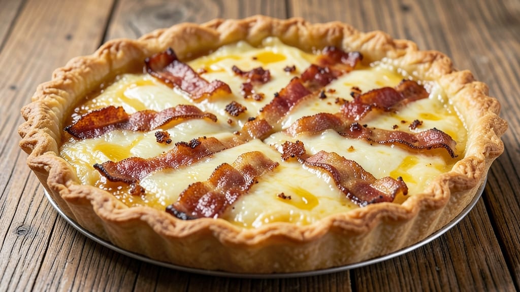 Quiche Recipe With Bacon And Cheddar Cheese: Crispy Crust, Smoky-Spiced Filling