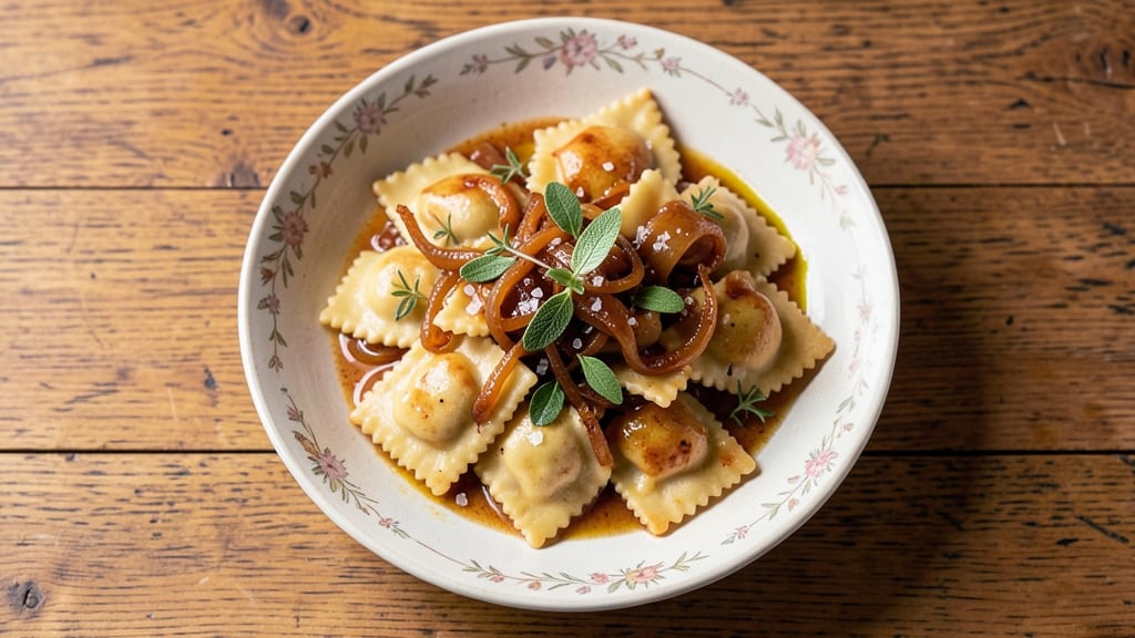 Trader Joe's Goat Cheese and Caramelized Onion Ravioli Recipe: Onion-Infused Richness With Buttery Pillowy Dough