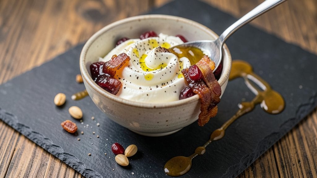 Whipped Goat Cheese With Smoky Bacon Jam Recipe: Silky Tang Meets Sweet-Savory Crunch